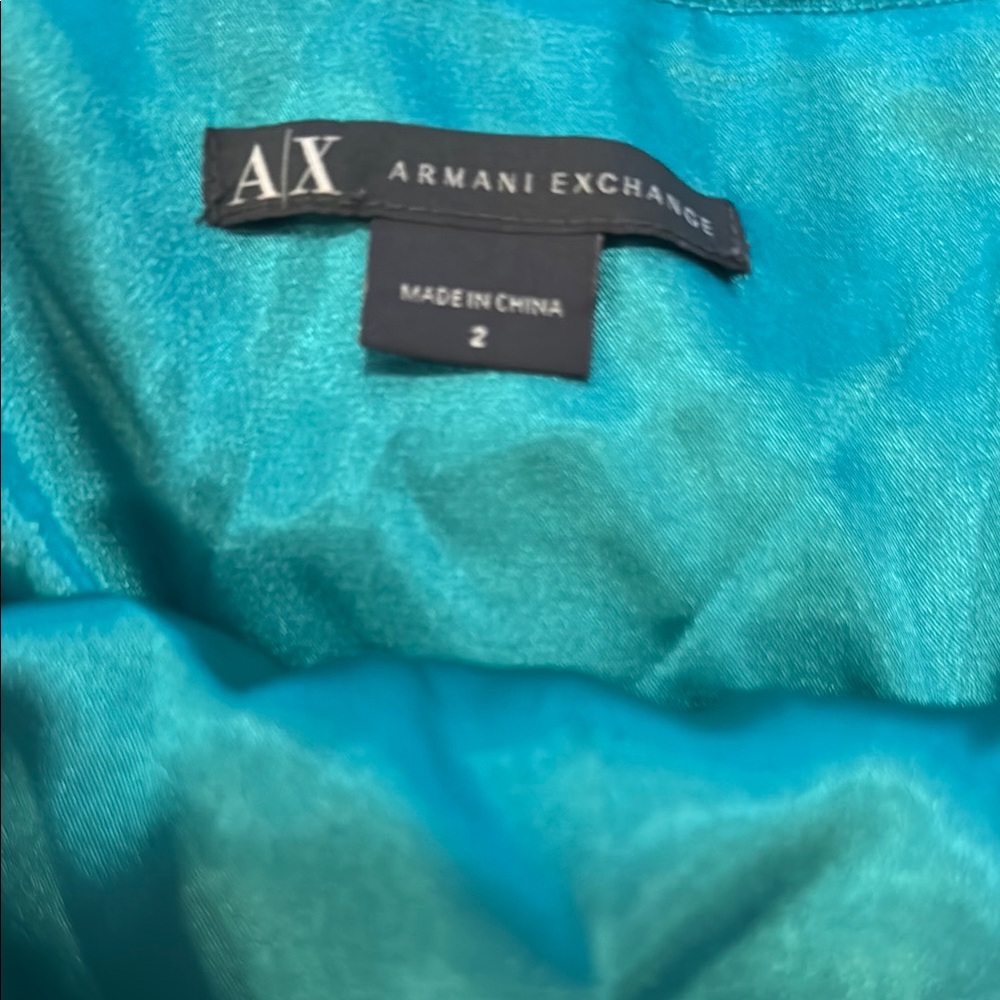 A/X Armani Exchange Teal Mini Dress - Picture 2 of 7